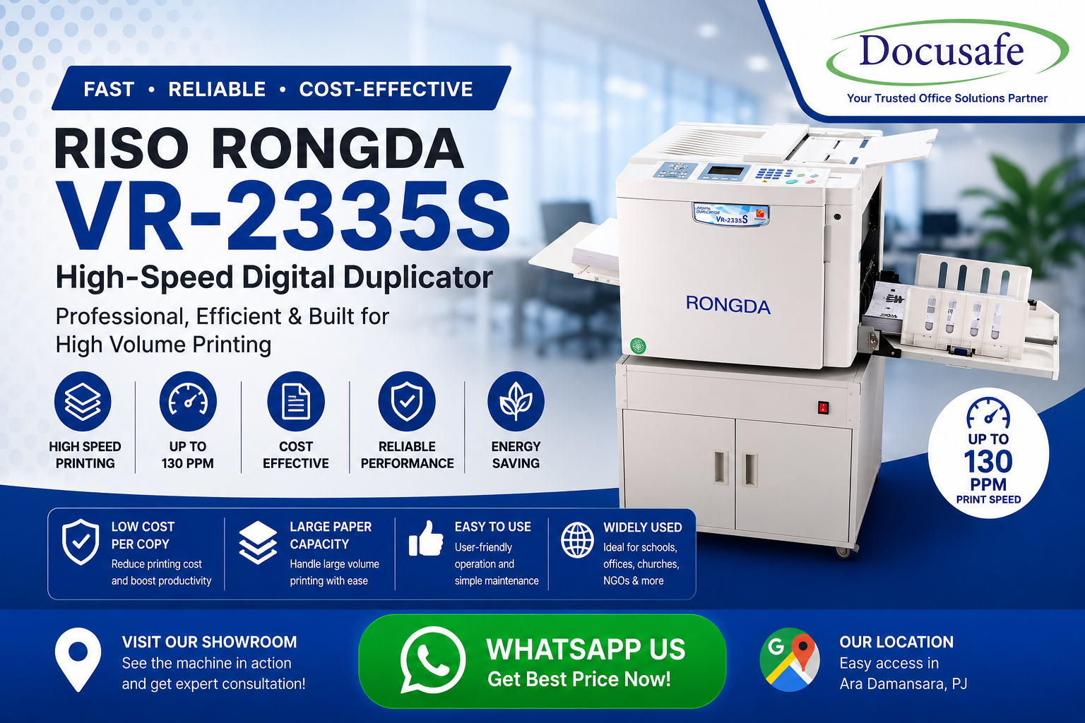 Riso Rongda VR-2335S Control Panel and Master Making Unit - docusafe PJ