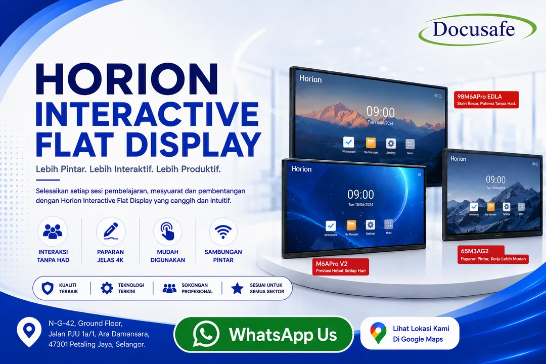 Horion Interactive Flat Panel Display Series and Accessories Range by docusafe Sdn Bhd