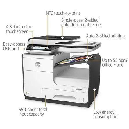 Rental Photocopy Machine With Printer HP PageWide Pro 477dw